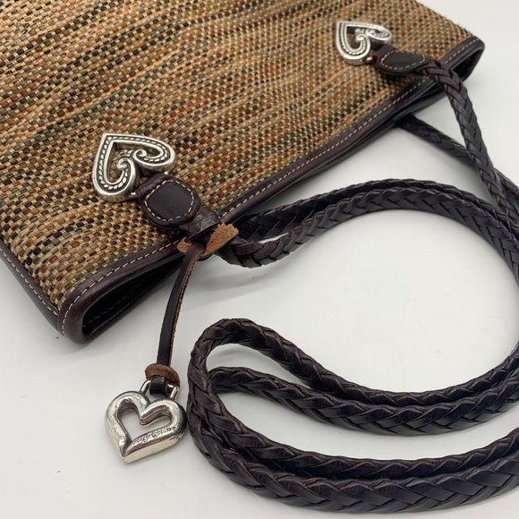 Brighton Caroline Brown Leather & Tweed Bucket Bag - Picture 10 of 12